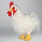 Plyš Kohout bílý 42 cm
