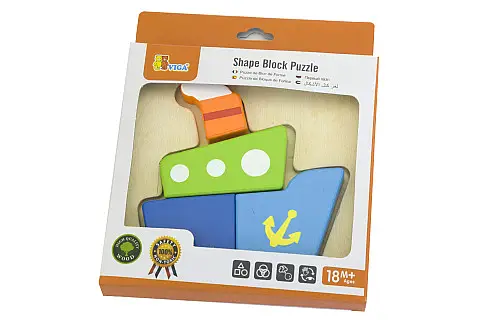 Dřevěné puzzle pro nejmenší - loď