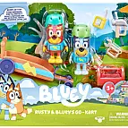 Bluey a Rusty Sada figurek Gokart Motokára