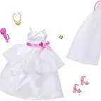 Barbie Oblečky pro Barbie/Kena - Nevěsta HWV76