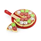 Dřevěná pizza - krájení