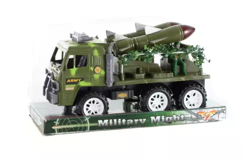Vojenské auto s raketou