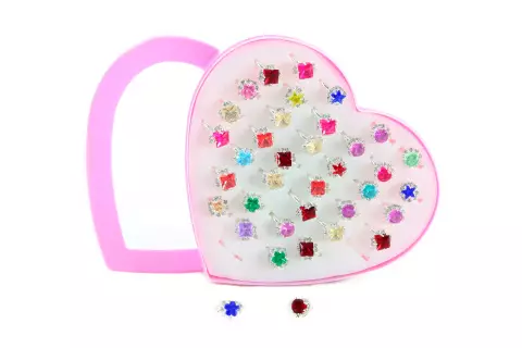 Prstýnky s kamínky 36/bal - CENA ZA PRSTÝNEK