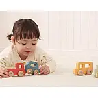 Dřevěný set dopravní prostředky 4ks