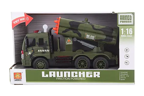 Vojenské auto s raketami
