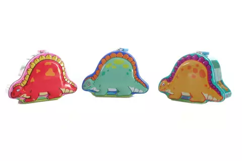 Pokladnička dinosaurus kovová