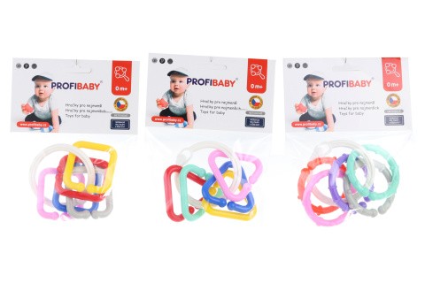 Chrastítko, kousátko s přívěsky - mix druhů