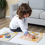 Dřevěná montessori vkládačka - pes