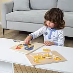 Dřevěná montessori vkládačka - pes