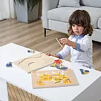 Dřevěná montessori vkládačka - pes