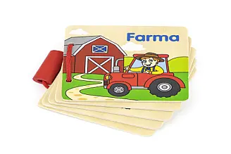 Dřevěná knížka - farma český jazyk