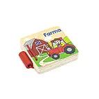 Dřevěná knížka - farma český jazyk