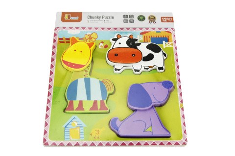 Dřevěná vkládačka - domácí zvířata