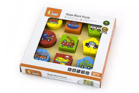 Dřevěné puzzle vkládačka - doprava v české krabici