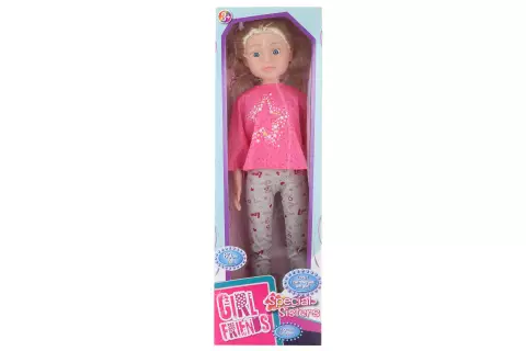 Panenka chodící blondýnka 80 cm