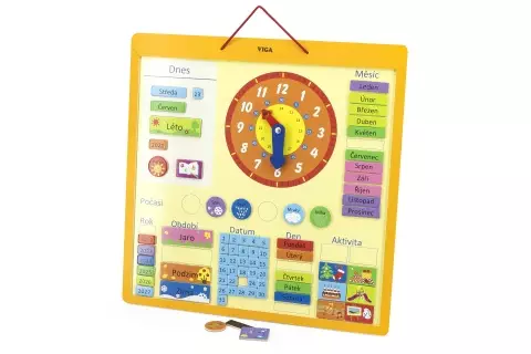 Dřevěný kalendář česky velký