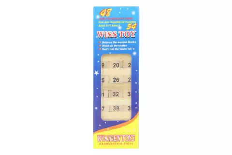 Hra věž dřevěná s čísly