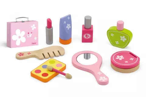 Dřevěná sada krásy v kufříku