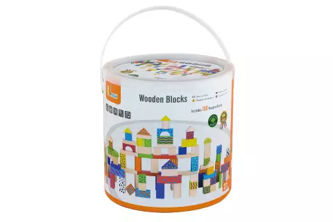 Dřevěná stavebnice 100 kostek