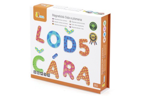 Dřevěná magnetická písmenka a číslice v českém jazyce
