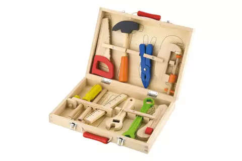 Dřevěné nářadí v kufříku