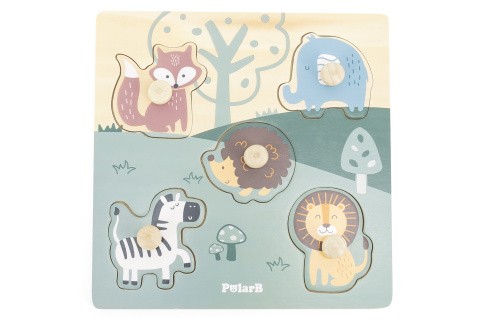 Dřevěná vkládačka - zvířátka