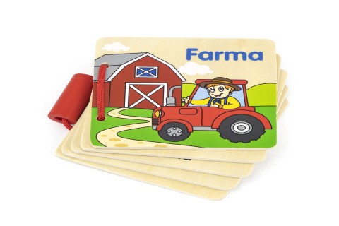 Dřevěná knížka - farma český jazyk