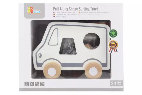 Dřevěná tahačka a vkládačka - nákladní auto