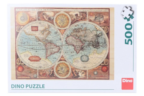 Puzzle Mapa světa z r. 1626 500 dílků