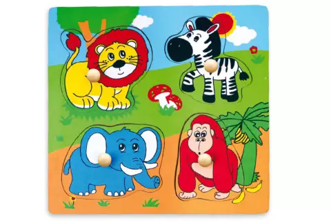 Dřevěná vkládačka - safari