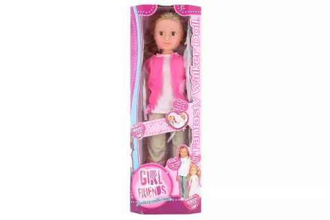 Panenka chodící blondýnka 80 cm