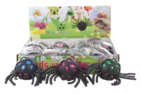 Antistresový míček pavouk 12/bal