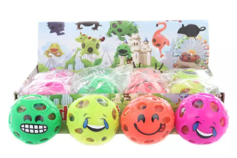 Antistresový míček s obličejem 12/bal