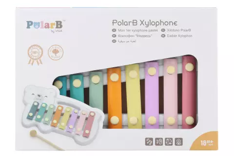 Dřevěný xylofon - polární medvěd