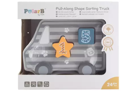 Dřevěná tahačka a vkládačka - nákladní auto