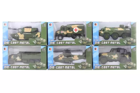 Vojenské auto kovové 12/bal