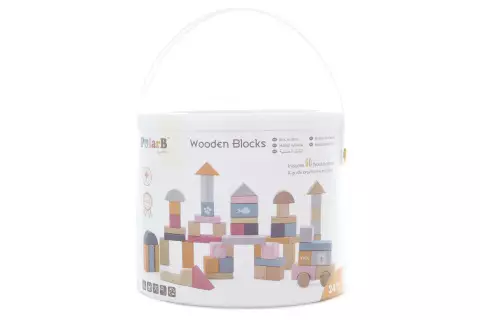 Dřevěná stavebnice 60 kostek