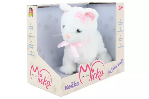 Kočka Micka na baterie, reagující na zvuk 26 cm