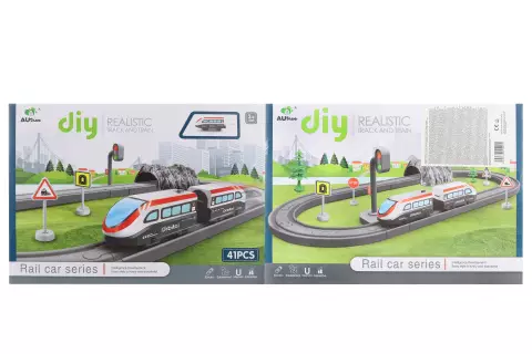 Vláčkodráha s rychlovlakem na baterie 41 ks