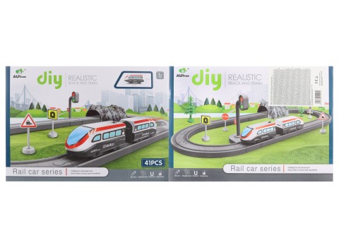 Vláčkodráha s rychlovlakem na baterie 41 ks