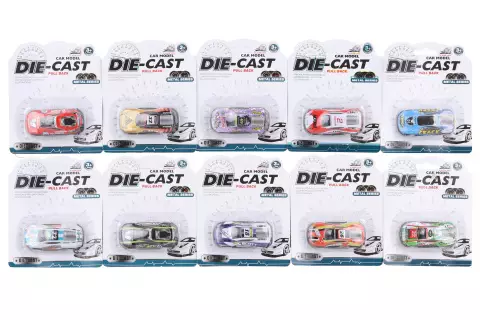 Autíčko kovové na kartě