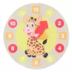 Dřevěné hodiny - žirafa