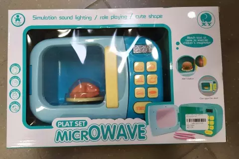 Mikrovlnka modrá na baterie