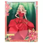 Barbie Vánoční panenka blondýnka HBY03