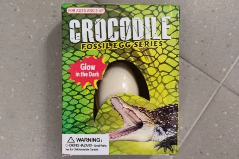 Tesání vejce krokodýl svítící