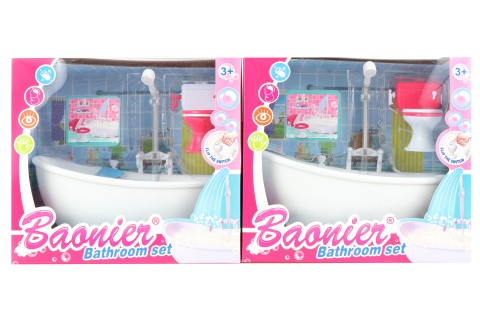 Sada vana na vodu + wc pro panenky baterie