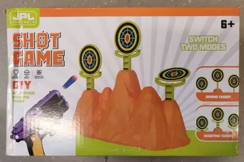 Pistole s terčem natahovací