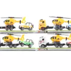 Kamion s vrtulníkem a terénním autem