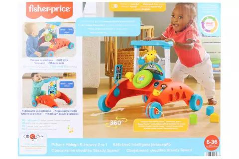 Fisher-Price Oboustranné chodítko steadyspeed HJP44 TV 1.9.-1.12