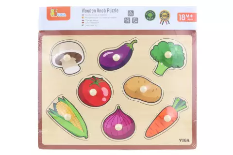 Dřevěná vkládačka zelenina